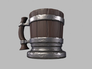 Stylized Mug GameReady Model Modello 3D