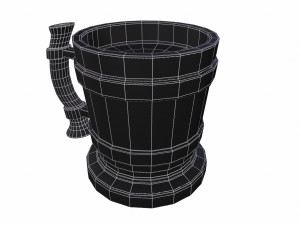 Stylized Mug GameReady Model Modello 3D