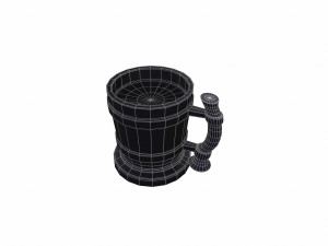 Stylized Mug GameReady Model Modello 3D