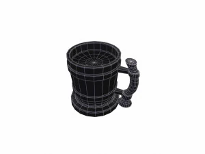 Stylized Mug GameReady Model 3D Model
