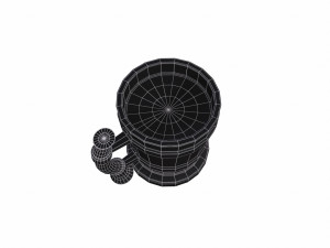 Stylized Mug GameReady Model Modello 3D
