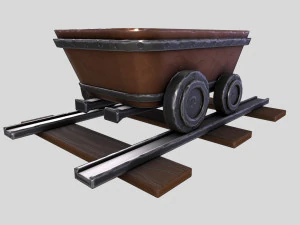 Стилизованная вагонетка 3D Модель