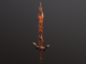 Stylized Sword V1 GameReady PBR Model Modelo 3D