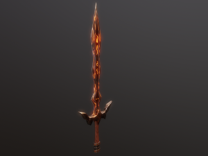 Stylized Sword V1 GameReady PBR Model Modelo 3D