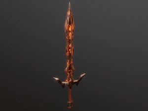 Stylizowany model Sword V1 GameReady PBR Model 3D