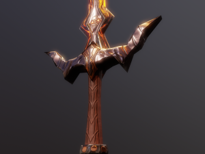 Stylized Sword V1 GameReady PBR Model Modelo 3D