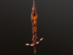 Stylized Sword V1 GameReady PBR Model Modelo 3D