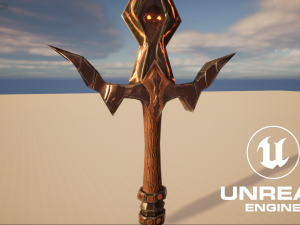 Stylized Sword V1 GameReady PBR Model Modelo 3D