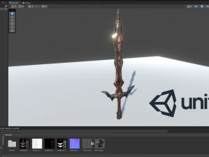 Stylizowany model Sword V1 GameReady PBR Model 3D