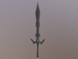 Stylized Sword V1 GameReady PBR Model Modelo 3D