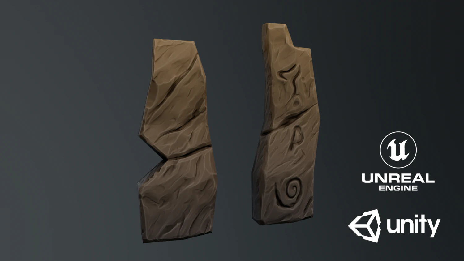 Stylized Runestone GameReady Model 3D Model .c4d .max .obj .3ds .fbx .stl .blend 