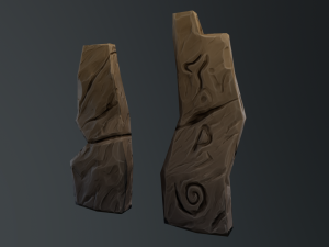Stylized Runestone GameReady Model 3Dモデル