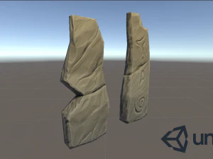 Stylized Runestone GameReady Model 3D Model