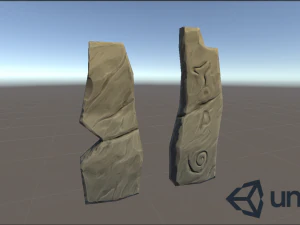 Stylized Runestone GameReady Model 3D Model