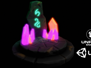 Stylized Runestone Crystal Model 3D Model