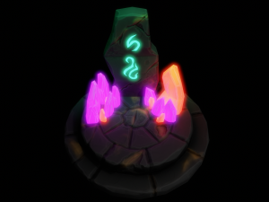 Stylized Runestone Crystal Model Model 3D