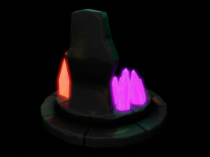 Stylized Runestone Crystal Model Model 3D
