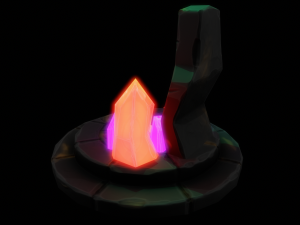 Stylized Runestone Crystal Model Model 3D