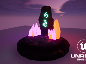 Stylized Runestone Crystal Model Model 3D