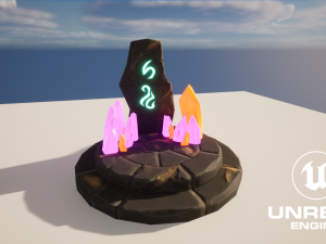 Stylized Runestone Crystal Model Model 3D