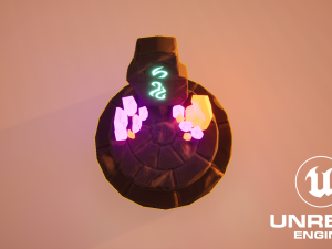 Stylized Runestone Crystal Model Model 3D