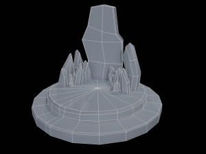Stylized Runestone Crystal Model Model 3D