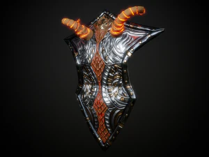 Stylized Warrior Shield GameReady 3D Model
