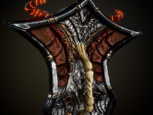 Stylized Warrior Shield GameReady Model 3D