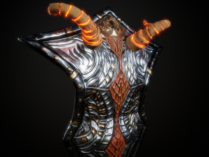 Stylized Warrior Shield GameReady Model 3D
