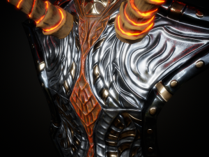 Stylized Warrior Shield GameReady Model 3D