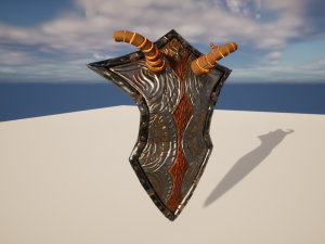 Stylized Warrior Shield GameReady Model 3D