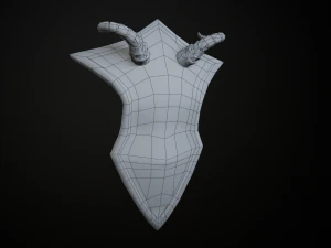 Stylized Warrior Shield GameReady 3D Model