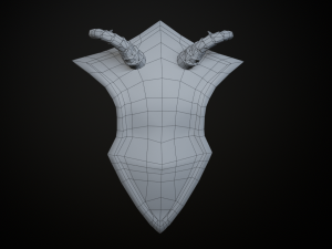 Stylized Warrior Shield GameReady Model 3D