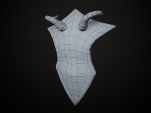 Stylized Warrior Shield GameReady Model 3D