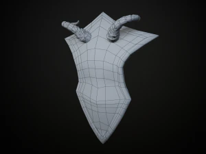 Stylized Warrior Shield GameReady 3D Model