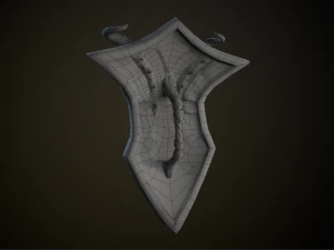 Stylized Warrior Shield GameReady 3D Model