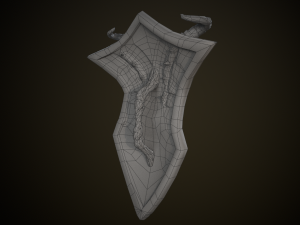 Stylized Warrior Shield GameReady Model 3D