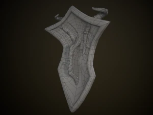 Stylized Warrior Shield GameReady 3D Model