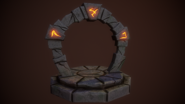 Stylized Portal V1 Model 3D .c4d .max .obj .3ds .fbx .stl .blend 