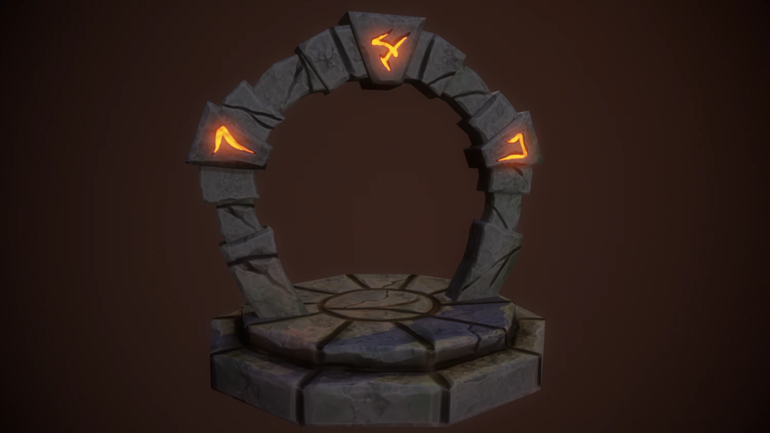 Stylized Portal V1 3D Model .c4d .max .obj .3ds .fbx .stl .blend