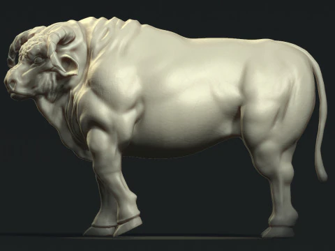 High Poly Sculpt Bull Model 3D Model