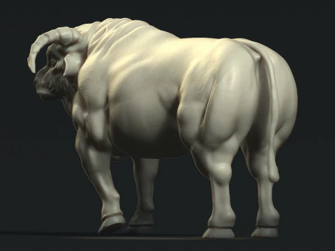 High Poly Sculpt Bull Model 3D Model