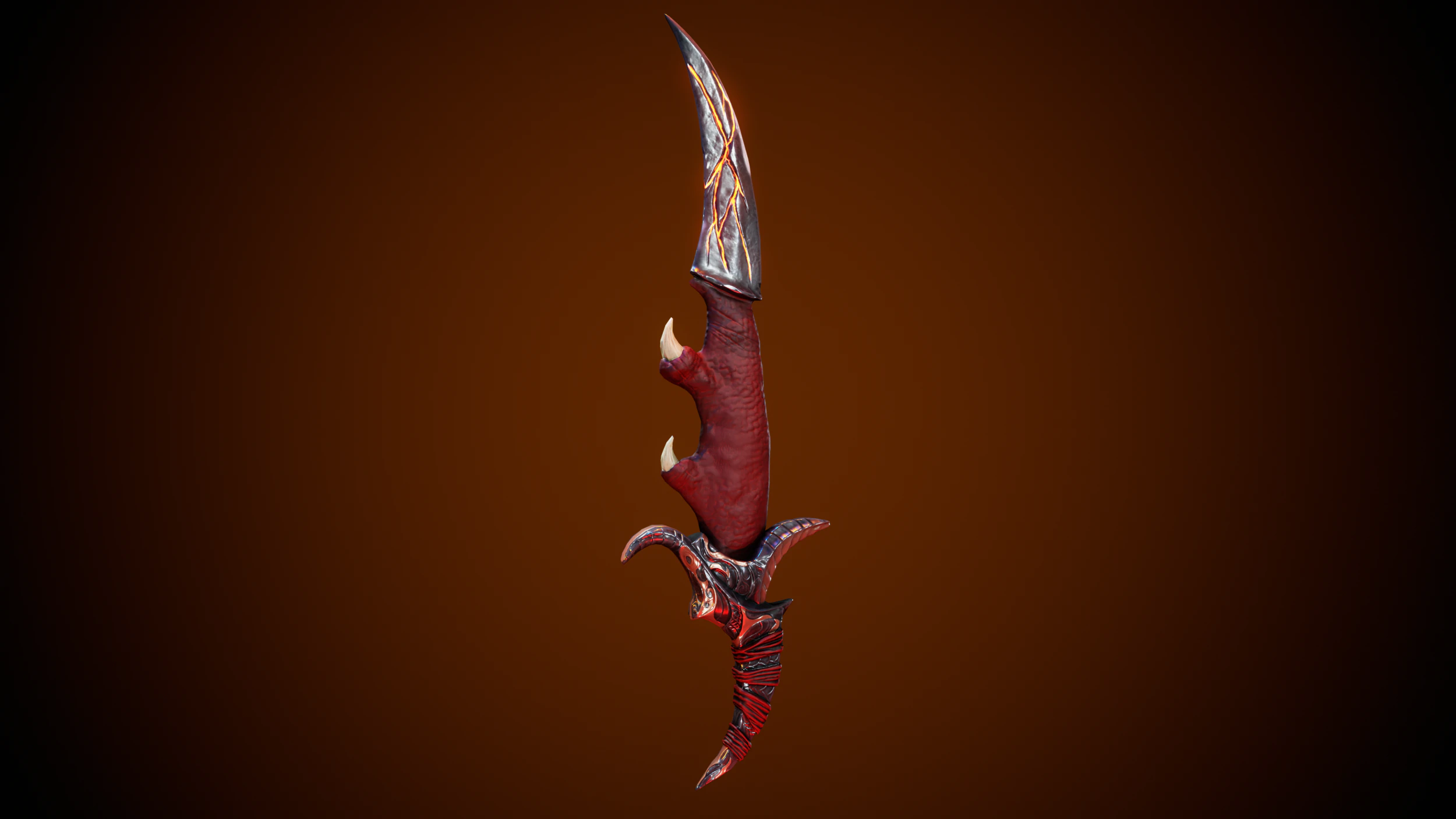 Stylized Fantastic Sword 3D Model .c4d .max .obj .3ds .fbx .stl .blend