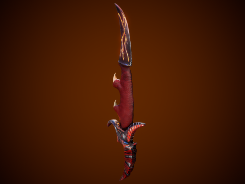 Stylized Fantastic Sword Modèle 3D