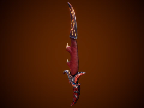 Stylized Fantastic Sword 3D Model