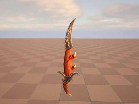 Stylized Fantastic Sword 3D Model