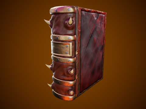 3D Demonic Spellbook Stylized Fantasy Book Modèle 3D