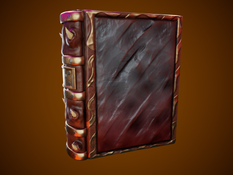 3D Demonic Spellbook Stylized Fantasy Book 3Dモデル