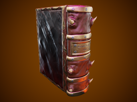 3D Demonic Spellbook Stylized Fantasy Book 3Dモデル