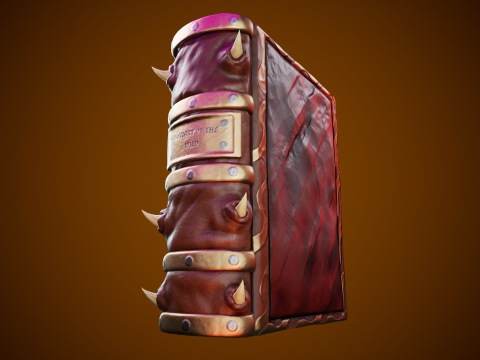 3D Demonic Spellbook Stylized Fantasy Book 3Dモデル
